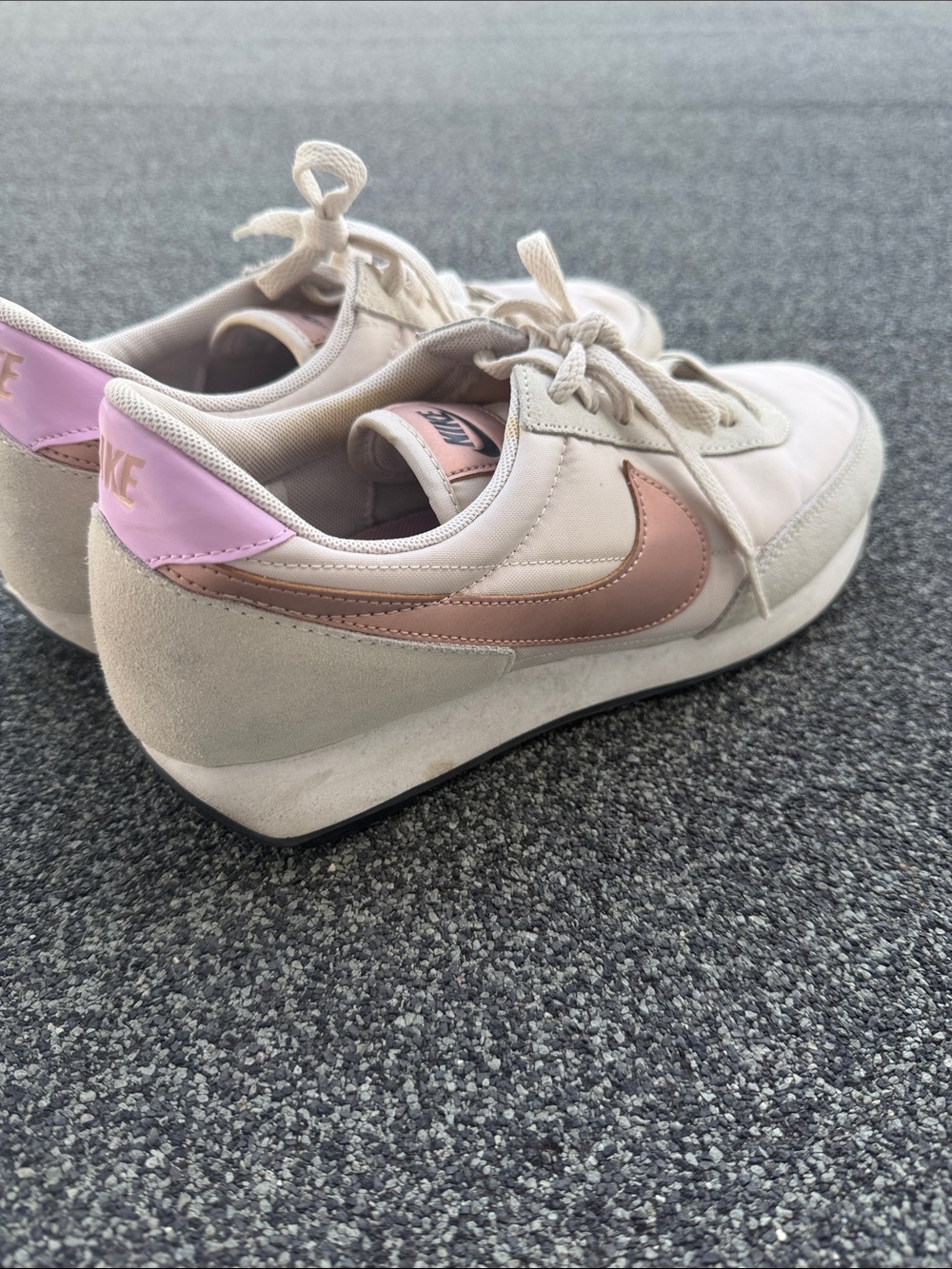 Nike Women's Light Pink and Beige Retro Runner Sneakers - Picture 4 of 7